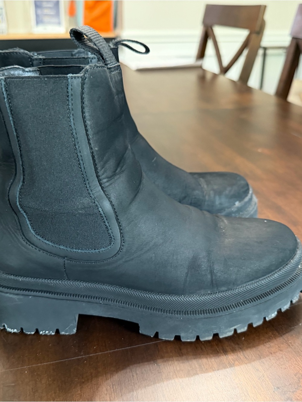 Thursday Boot Company Black Chelsea Lug Ankle Boots
